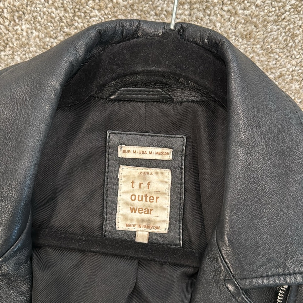 Genuine leather Zara moto jacket - Picture 3 of 6